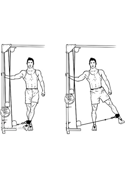 Ayak Bilek Kayışı D-Ring Fitness Ağırlık Çekiş Aparatı