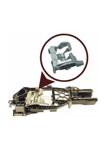 Volkswagen Passat B6 - B7 Dış Kapı Kolu Iç Mekanizması Zamak Sol modelleri