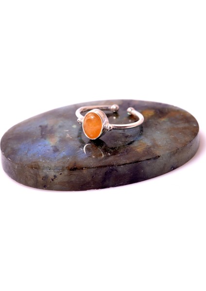 Heliador Taşı Gümüş Yüzük - Ayarlamalı