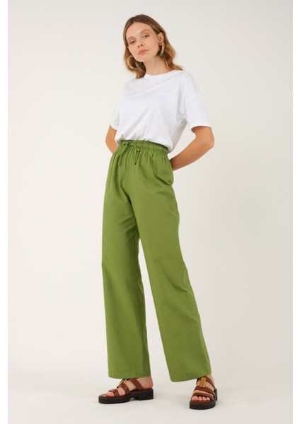 Natural Pantolon Fıstık Yeşili modelleri