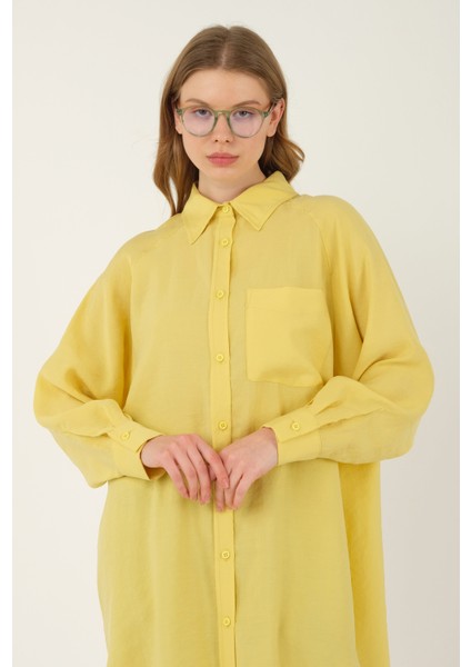 Reglan Kol Modal Gömlek Pastel Sarı