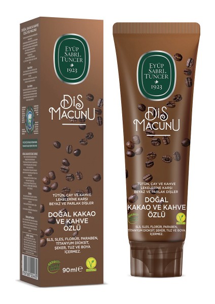 Doğal Kakao ve Kahve Özlü Diş Macunu 90 ml