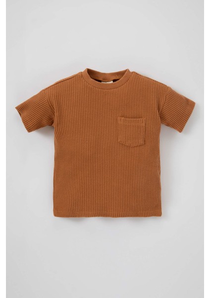 Erkek Bebek Waffle Kısa Kollu Tişört Z1971A223SM