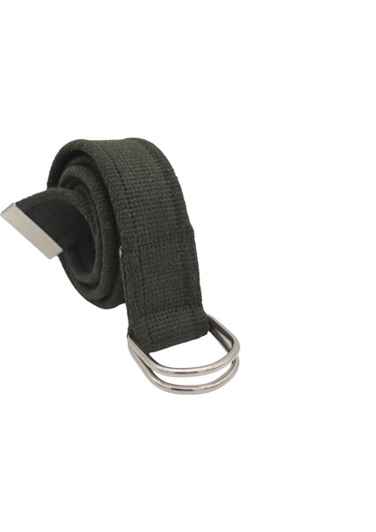 D Tokalı Dokuma Erkek Kadın Genç Yeşil Spor Kot Kanvas Bez Kemer