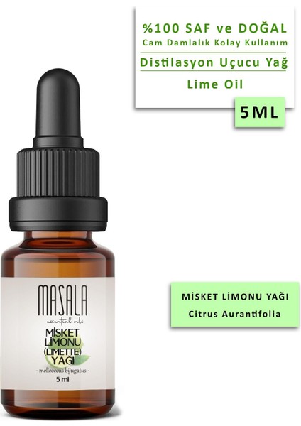 Misket Limonu Yağı 5 ml - (Lime Essential Oil)
