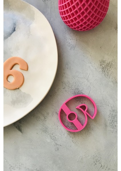 Pembe 6 Rakamı Hamur Şekillendirici / Kurabiye Kalıbı modelleri