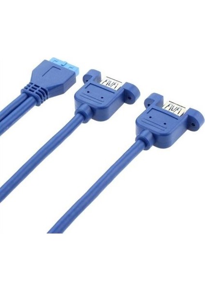 19 Pin Panel Tipi USB 3.0 Çoğaltıcı 19 Pin USB 3.0 USB Çoklayıcı Anakart USB 3.0 Çoğaltıcı 50 cm 20 Pin USB 3.0 Çoğaltıcı