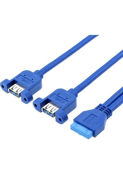 19 Pin Panel Tipi USB 3.0 Çoğaltıcı 19 Pin USB 3.0 USB Çoklayıcı Anakart USB 3.0 Çoğaltıcı 50 cm 20 Pin USB 3.0 Çoğaltıcı