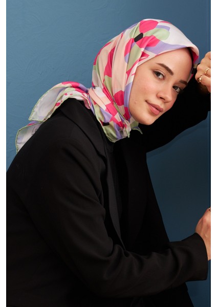 Daphne Pembe Pamuk Viskon Eşarp Modeli