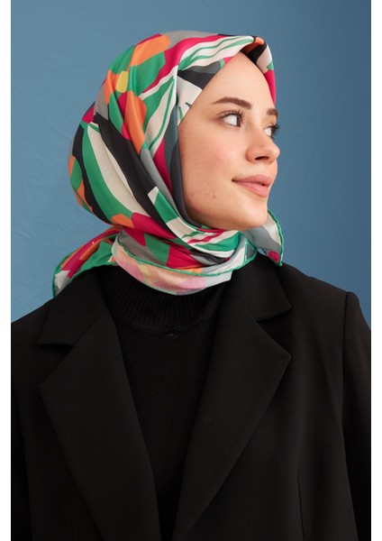 Daphne Siyah Pamuk Viskon Eşarp Modeli