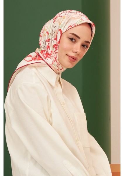 Pastel Merca Pamuk Viskon Eşarp Modeli