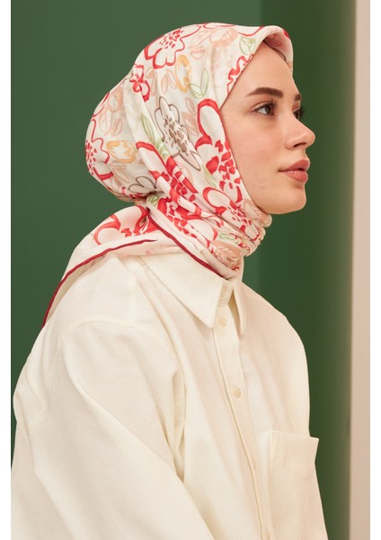Pastel Merca Pamuk Viskon Eşarp Modeli