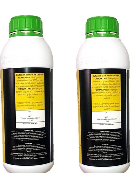 %100 Organik Hmk Sıvı Yarasa Gübresi 1 +1 Litre