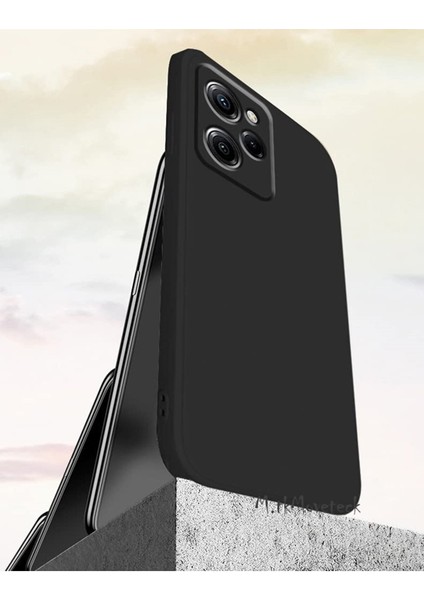 Xiaomi Poco X5 Pro 5g Uyumlu Kılıf Kamera Lens Korumalı Soft Silikon Yumuşak Kapak Standart Düz Siyah Ince Kılıf