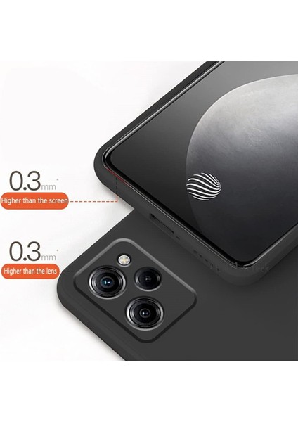 Xiaomi Poco X5 Pro 5g Uyumlu Kılıf Kamera Lens Korumalı Soft Silikon Yumuşak Kapak Standart Düz Siyah Ince Kılıf