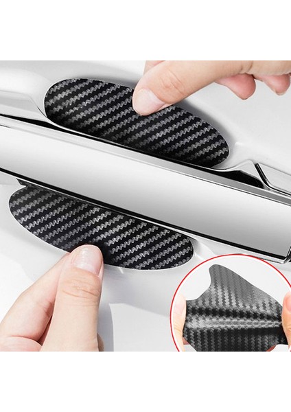 4 Adet Carbon Kapı Kolu Koruma Bantı