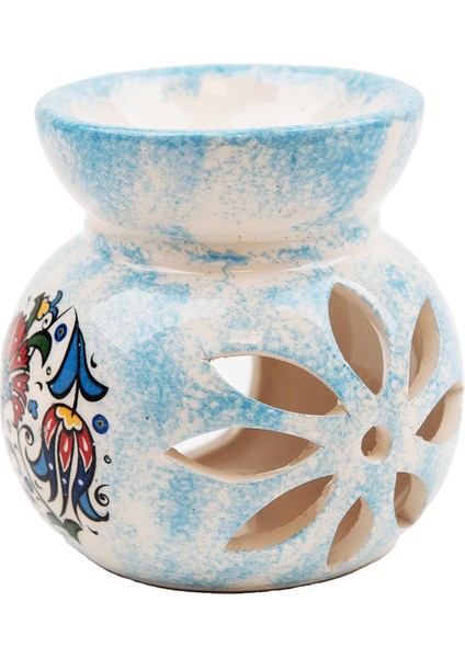 Motifli Seramik Buhurdanlık