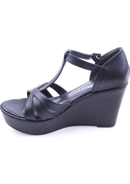 2808 Kadın 9 cm Dolgu Topuklu Cilt Sandalet modelleri
