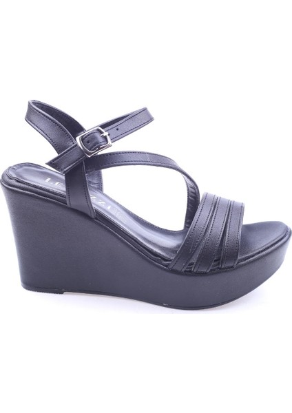 2809 Kadın 9 cm Dolgu Topuklu Cilt Sandalet fiyatları
