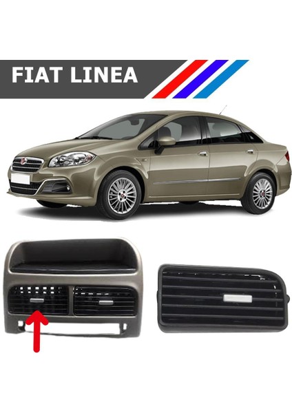 - Fiat Linea Orta Sol Havalandırma Izgarası Gri Düğmeli 735459180 2007 - 2018