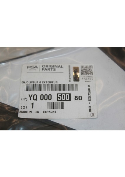 Orijinal YQ00050080 Peugeot 106 206 306 406 Citroen Saxo Xsara Uyumlu Sol Ön Kapı Köşe Kapağı Çıtası modelleri