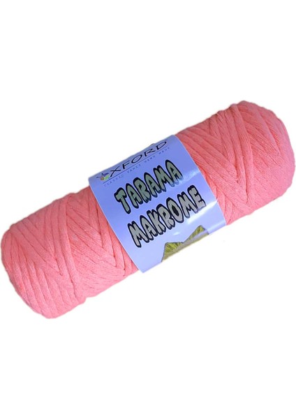 Taranabilir Makrome Ipi Taranan Makrame Pamuk Ipliği 5 mm 250 gr Neon-Pembe