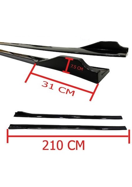 Üniversal Piano Black Kulaklı Flaplı Yan Marşpiyel Lipi Marşpiyel Bıçağı Siyah 210 cm fırsatları