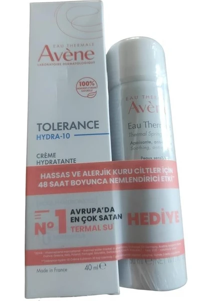 Tolerance Hydra-10 Hydrating Cream 40 ml + Termal Su 50 ml