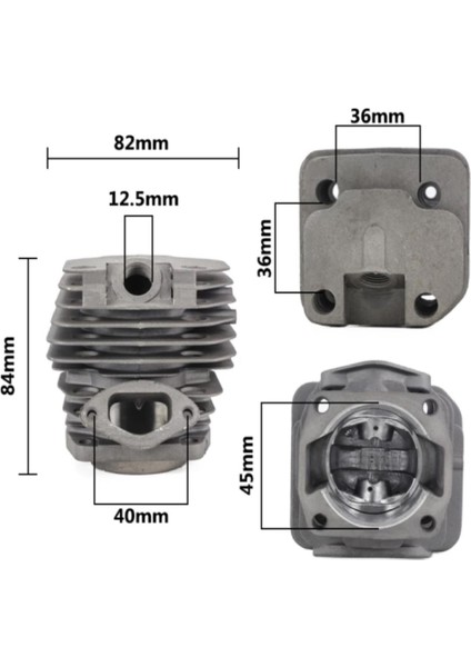 Motorlu Testere 4500/5200 Silindir Piston Set 45MM
