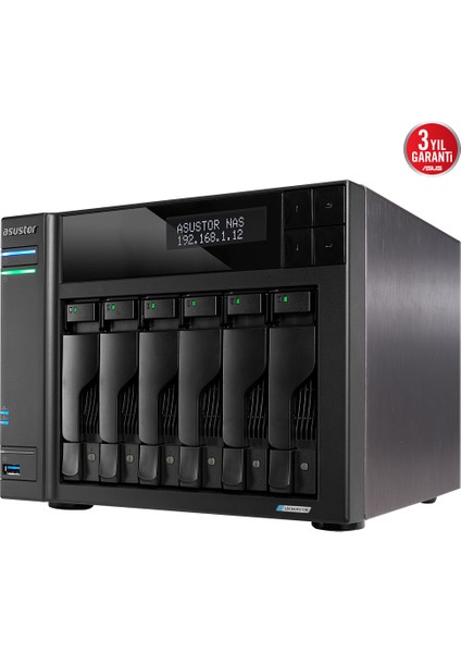 AS6706T Intel N5105 6 Yuvalı (6X22TB Destegı) 8gb DDR4(16GB Ram Destegı) M.2 X4 Pcıe X1 2.5gbe X2 USB 3.2 X3