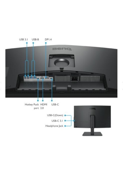 PD2705U 27'' IPS 4K UHD Usb-C Srgb REC.709 HDR10 Pıp Pbp Dualview Tasarım Monitör