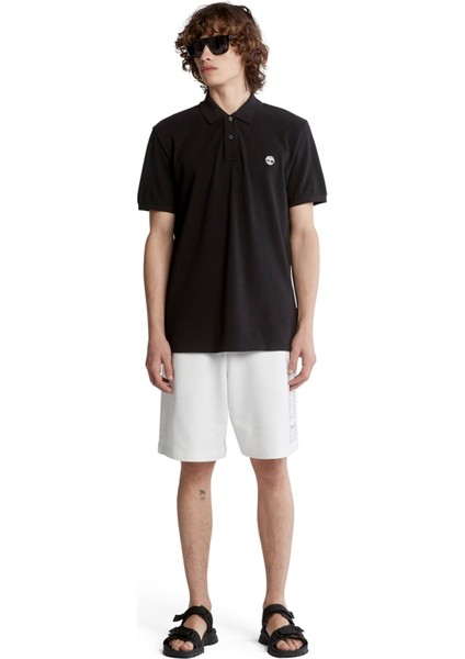 Tfo Chest Logo Polo Siyah Erkek Kısa Kol T-Shirt modelleri