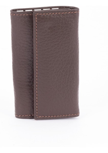 612 Model Hakiki Deri 4'lü Çevirme Anahtarlık Kahve