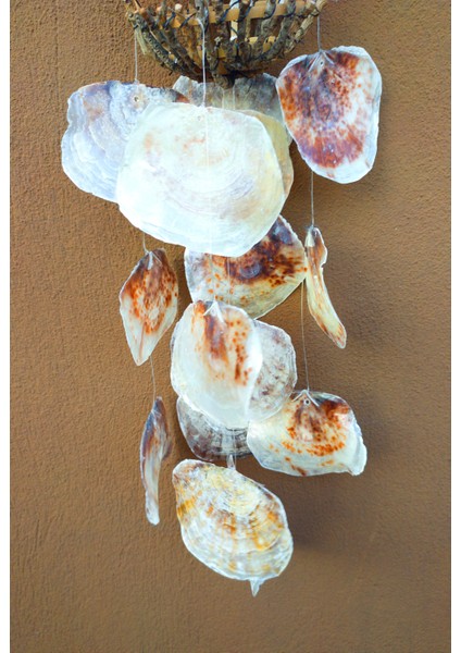 62*30 cm Dev Boy Deniz Kabuklu Duvar Süsü Balkon Süsü Bahçe Süsü Rüzgar Çanı Ev Dekor Eşya fiyatları