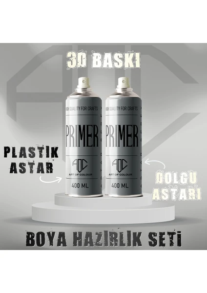 Art Of Colour 3D Baskı Plastik Astar ve Dolgu Astarı Sprey