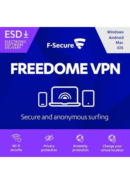 Freedome VPN 3 Cihaz 1 Yıl - Dijital Lisans Key