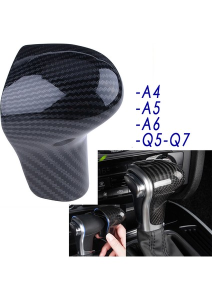 Q5 Otomatik Vites Topuzu Karbon Başlık - Q5 Aksesuar