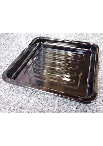 39X34CM Emaye Fırın Tepsisi Siyah Iç Dış Yüzeyi Sağlıklı Kaliteli Çinko Dikdörtgen Börek Tepsisi N40
