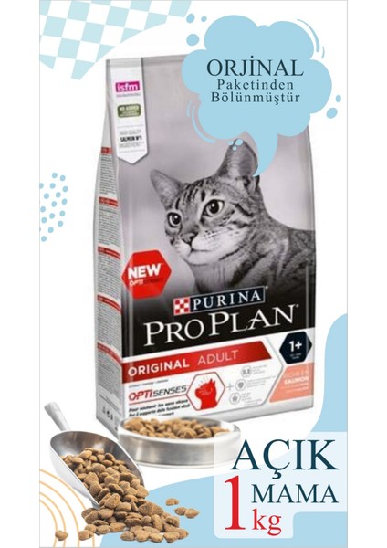 1 kg Vakumlu Poşet Pro Plan Somonlu Yetişkin Kedi Maması Yüksek Proteinli