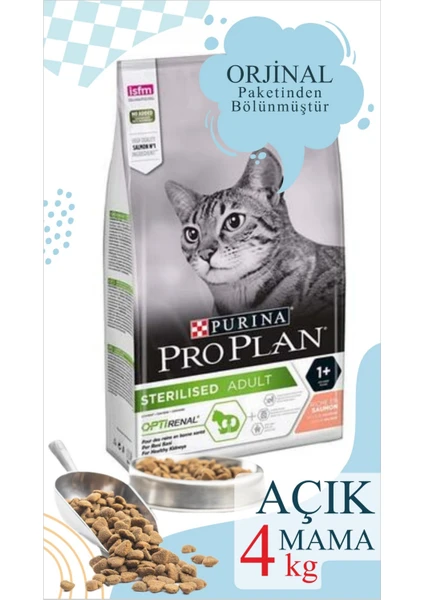 Pro Plan 4 kg Vakumlu Poşet Pro Plan Kısırlaştırılmış Kediler Için Somonlu ve Ton Balıklı Kedi Maması