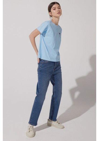 Oversize Fit Rahat Kesim %100 Pamuk Bisiklet Yaka Tişört fırsatları