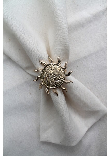 6 Adet Gold Güneş Metal Peçete Halkası - Napkin Ring fiyatları