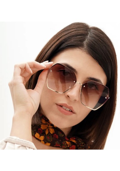 Sylvie Kahverengi Kristal Kadın Güneş Gözlüğü fiyatları