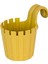 Akasya Tekli Kolay Askı 1,5 Litre Sarı Askılı Balkon Küpeşte Saksısı Plastik Çit Saksı 15CM 1