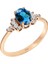 Pırlanta ve London Blue Topaz Taşlı Ilayda Yüzük 2