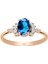 Pırlanta ve London Blue Topaz Taşlı Ilayda Yüzük 1