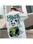 Büyük Beden Özel Tasarım Panda Sırt Baskılı %100 Pamuk Sokak Stili Hip Hop Erkek T-Shırt 2