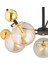 Florit 5'li Siyah Gold Modern Oturma Odası Salon Avize 4