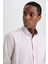 Slim Fit Keten Görünümlü Uzun Kollu Gömlek N9066AZ23SM 5