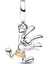 Corney Design Disney 100TH Anniversary Oswald Dangle Charm 925 Ayar Gümüş 3